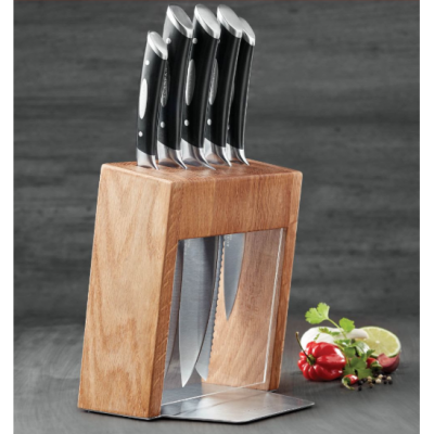 Scanpan Kalo 6 Piece Knife Block Set - Oak